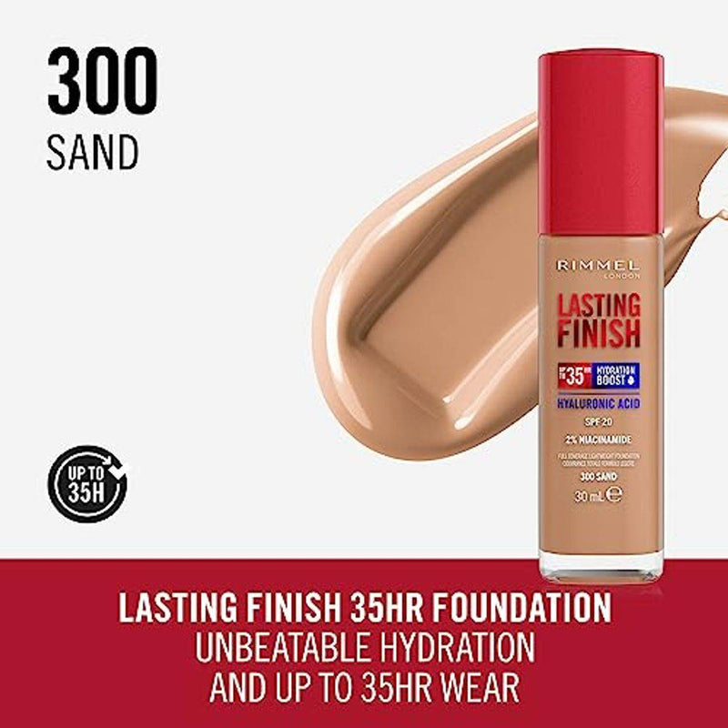 Rimmel Lasting Finish Full Coverage Lightweight Foundation 300 Sand 30ml