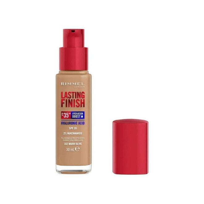 Rimmel Lasting Finish Full Coverage Lightweight Foundation 302 Warm Olive 30ml
