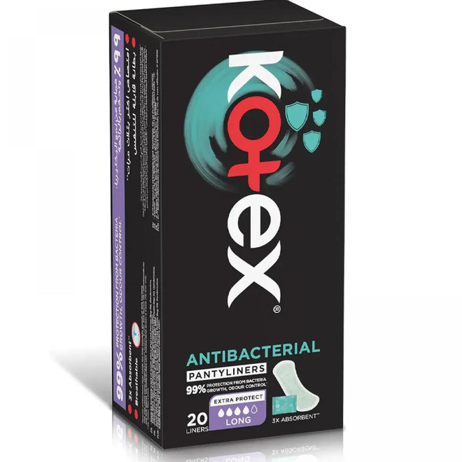 Kotex Pantyliners Antibacterial Long 20 Liners