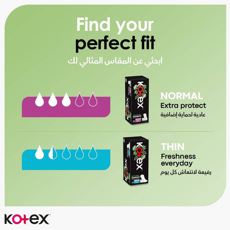 Kotex Pantyliners Natural Normal 30 Liners