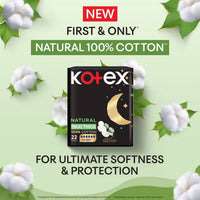 Kotex Sanitary Napkin Natural Maxi Protect Night + Wings 22 Pads