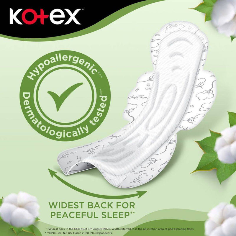 Kotex Sanitary Napkin Natural Maxi Protect Night + Wings 22 Pads