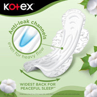 Kotex Sanitary Napkin Natural Maxi Protect Night + Wings 22 Pads