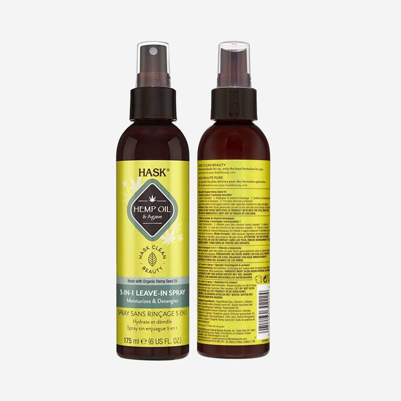 Hask Hemp Oil & Agave 5 In 1 Leave In Spray 175ml