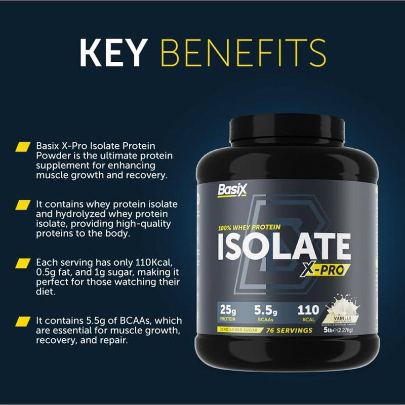 Basix Whey Protein Isolate XPRO Vanilla 2.27kg