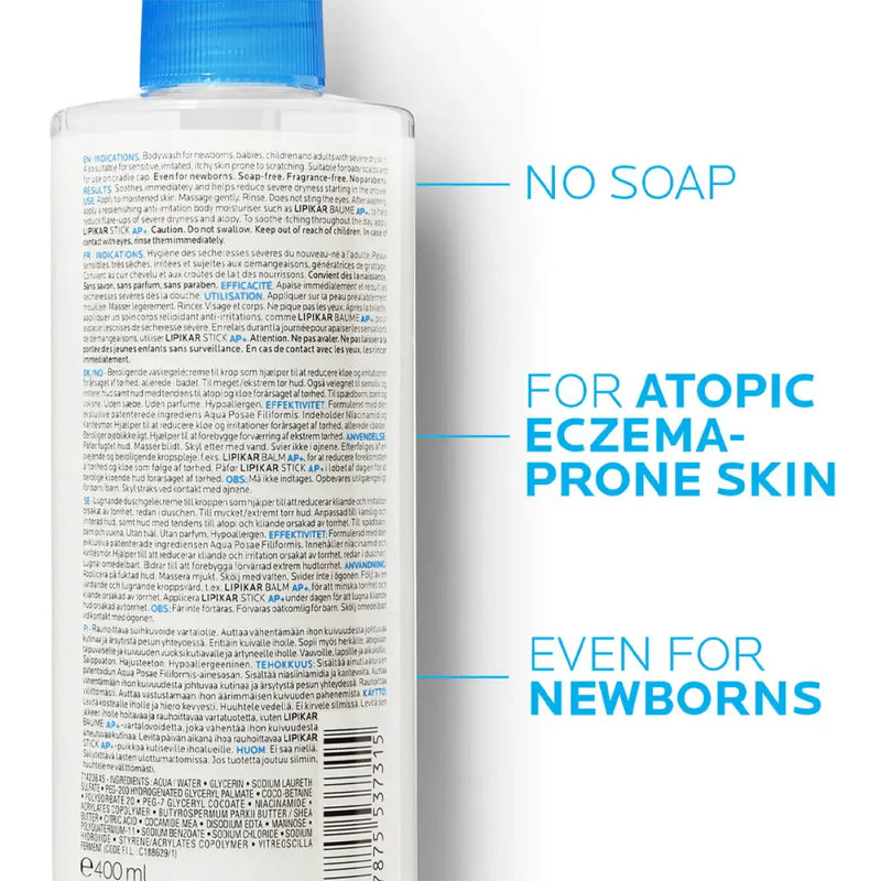 La Roche Posay Lipikar Syndet AP+ Cream Wash 400ml