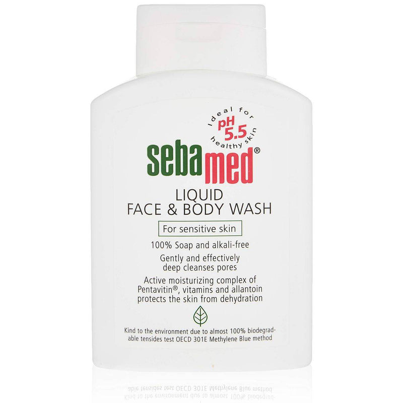 Sebamed Sensitive Skin Liquid Face & Body Wash 200ml