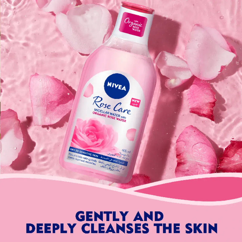 Nivea Face Makeup Remover Micellar Water Rose Care Dry/Sensitive 400ml