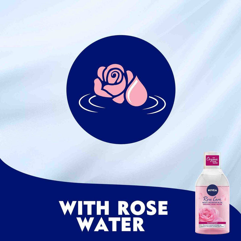 Nivea Face Makeup Remover Micellar Water Rose Care All Skin Types 400ml