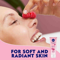 Nivea Face Glowing Rice Scrub Raspberry 75ml