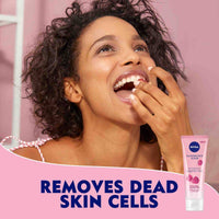 Nivea Face Glowing Rice Scrub Raspberry 75ml