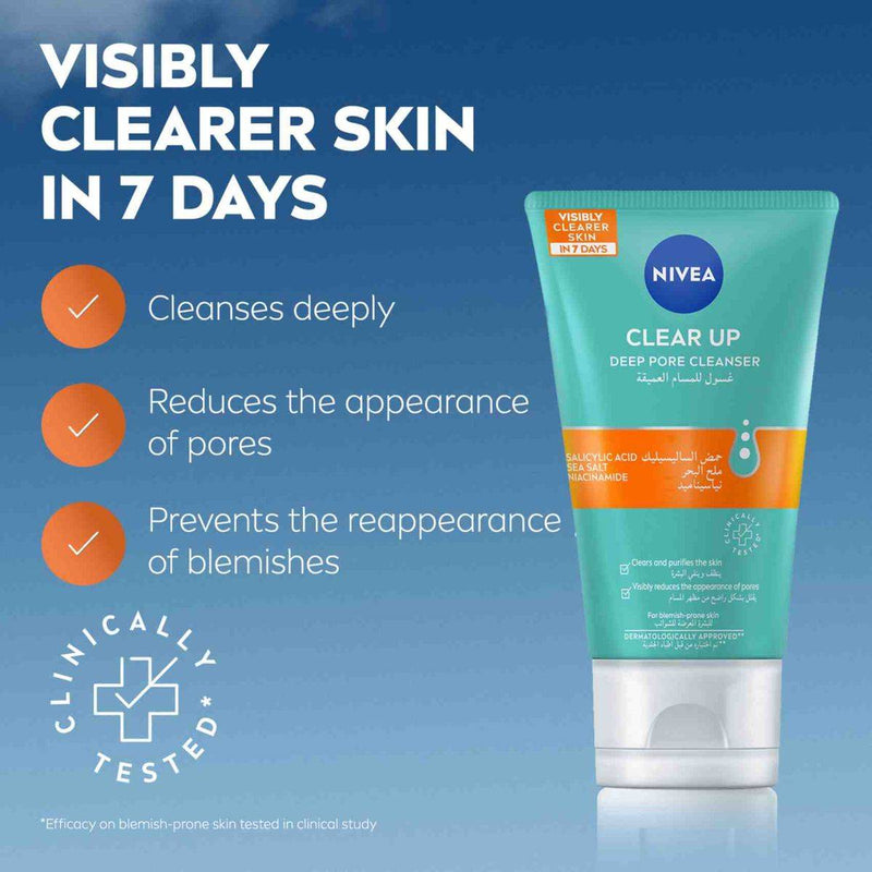 Nivea Face Clear Up Deep Pore Face Wash 150ml