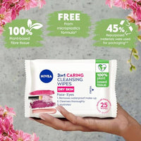 Nivea Face Cleansing Wipes 3in1 Gentle 25 Pieces