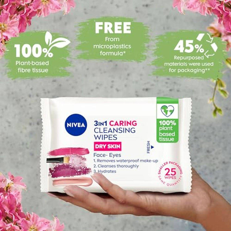 Nivea Face Cleansing Wipes 3in1 Gentle 25 Pieces