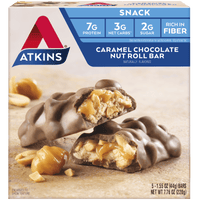 Atkins Snack Protein Bar Caramel Chocolate Nut Roll 44g
