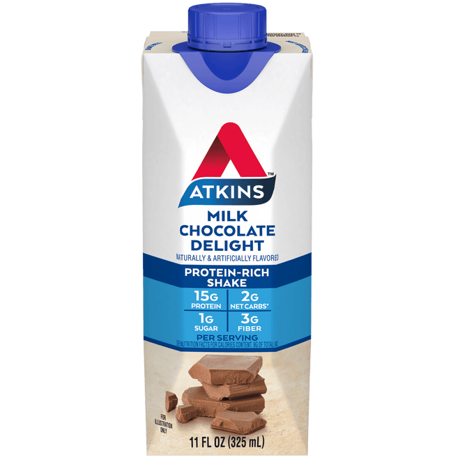 Atkins Protein Rich Shake Ready To Drink Milk Chocolate Delight 325ml