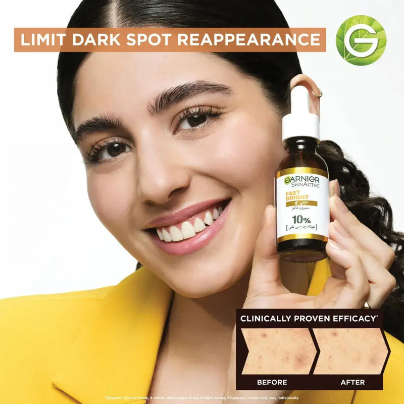 Garnier SkinActive Fast Bright Vitamin C Overnight Booster Face Serum 30ml