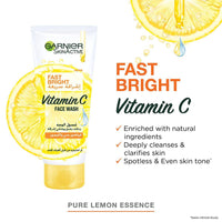 Garnier SkinActive Fast Bright Vitamin C Face Wash 100ml
