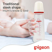 Pigeon Plastic Feeding Bottle White Cap 240ml