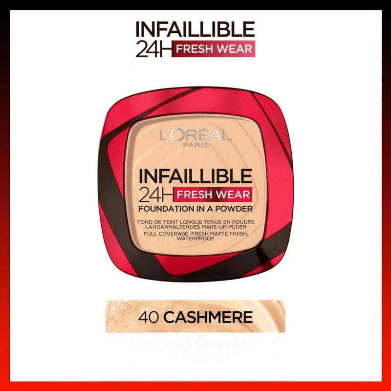 Loreal Paris Infallible 24Hr Fresh Wear Foundation Powder 40 Cashmere 9g