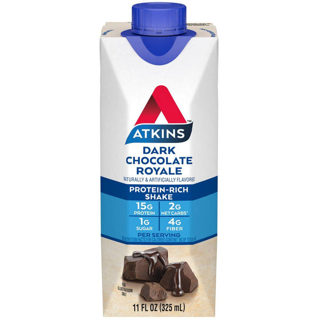 Atkins Protein Rich Shake Ready To Drink Dark Chocolate Royale 325ml