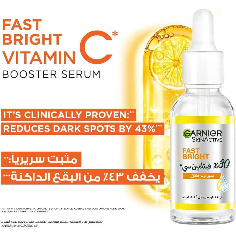 Garnier SkinActive Fast Bright Vitamin C Face Serum 30ml