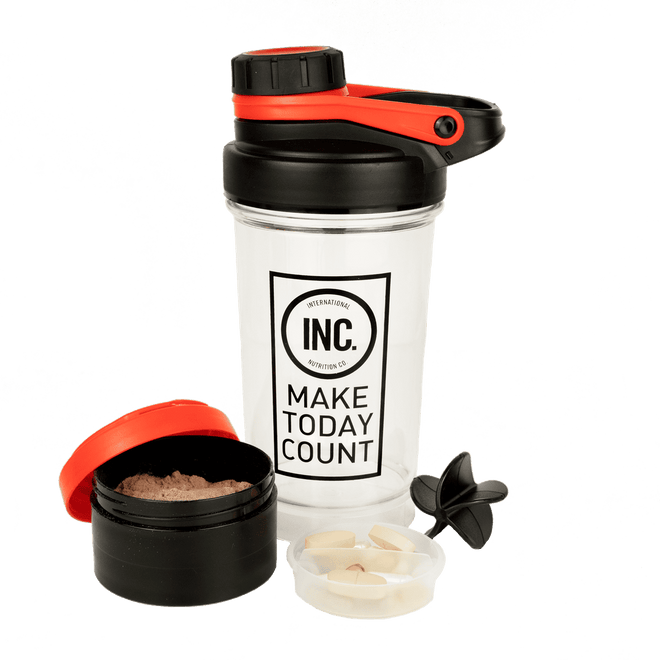 INC Tritan Shaker Bottle Red 600ml