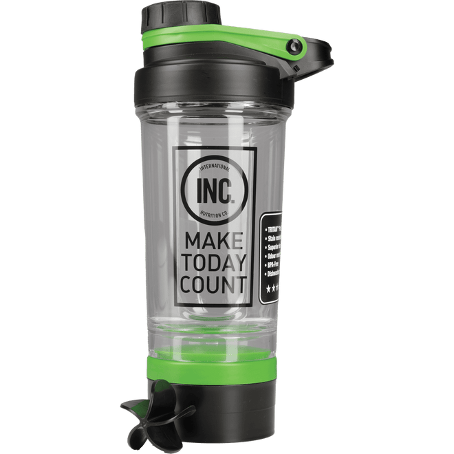 INC Tritan Shaker Bottle Green 600ml