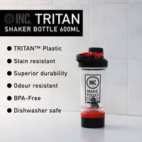 INC Tritan Shaker Bottle Green 600ml