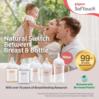 Pigeon SofTouch Wide Neck Nipple M 2 Pieces