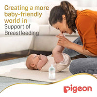 Pigeon SofTouch Plastic Bottle Decorated 0 Months+ Rabbit 160ml