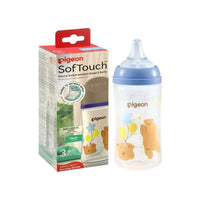 Pigeon SofTouch Plastic Bottle Decorated 3 Months+ Bear 240ml