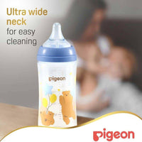 Pigeon SofTouch Plastic Bottle Decorated 3 Months+ Bear 240ml