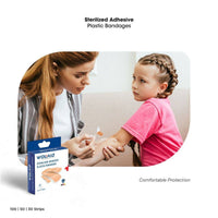 Wolaid Sterilized Adhesive Plastic Bandages 100 Long Strips