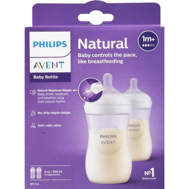 Philips Avent Natural 3.0 Feeding Bottle 260ml 2 Pack