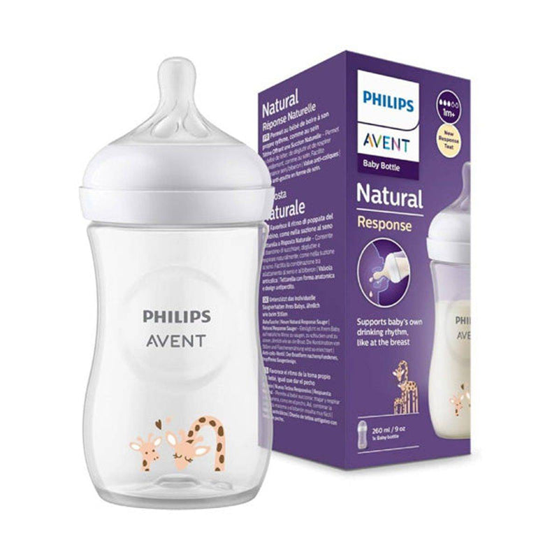 Philips Avent Natural 3.0 Feeding Bottle Deco Giraffe 260ml