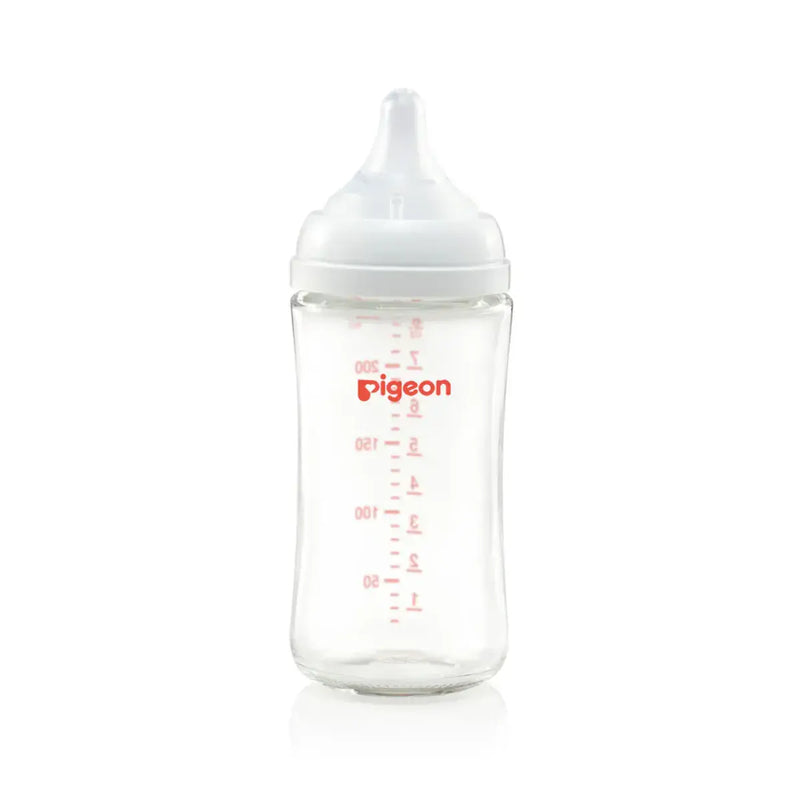 Pigeon SofTouch Glass Bottle 3 Months+ Latch on Line 240ml