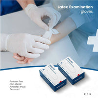 Wolaid Latex Examination Gloves Powder Free Large 100 Pieces
