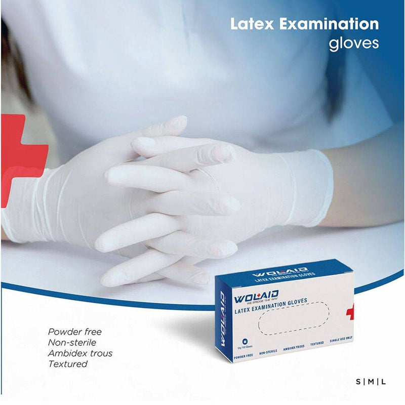 Wolaid Nitrile Examination Gloves Powder Free Medium 100 Pieces