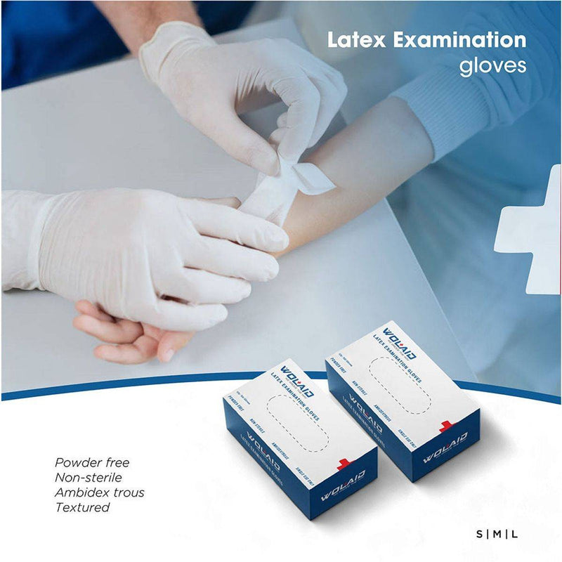 Wolaid Nitrile Examination Gloves Powder Free Medium 100 Pieces