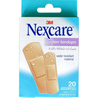 Nexcare Bandages Sheer Assorted 20 Plasters