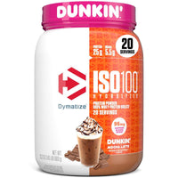 Dymatize ISO 100 Hydrolyzed 100% Whey Protein Powder Dunkin Mocha Latte 660g