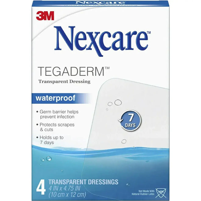 Nexcare Tegaderm Transparent Waterproof Dressing 10x12cm 4 Pieces