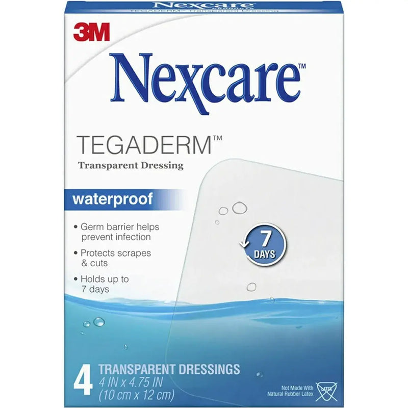 Nexcare Tegaderm Transparent Waterproof Dressing 10x12cm 4 Pieces