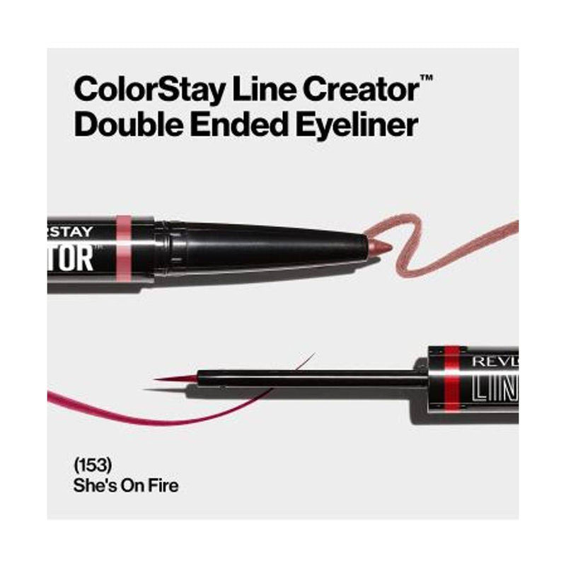 Revlon ColorStay Eyeliner Line Creator Double Ended 154 Shes On Fire