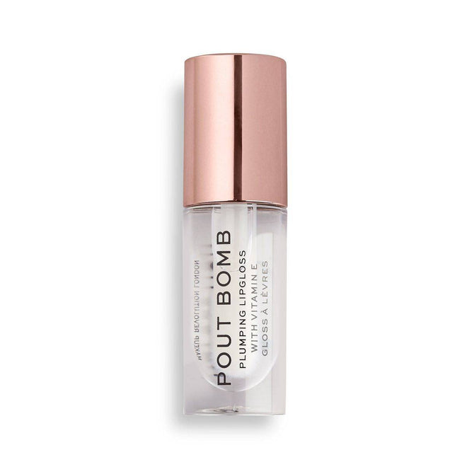 Revolution Makeup Pout Bomb Plumping Gloss Glaze Clear 4.6ml