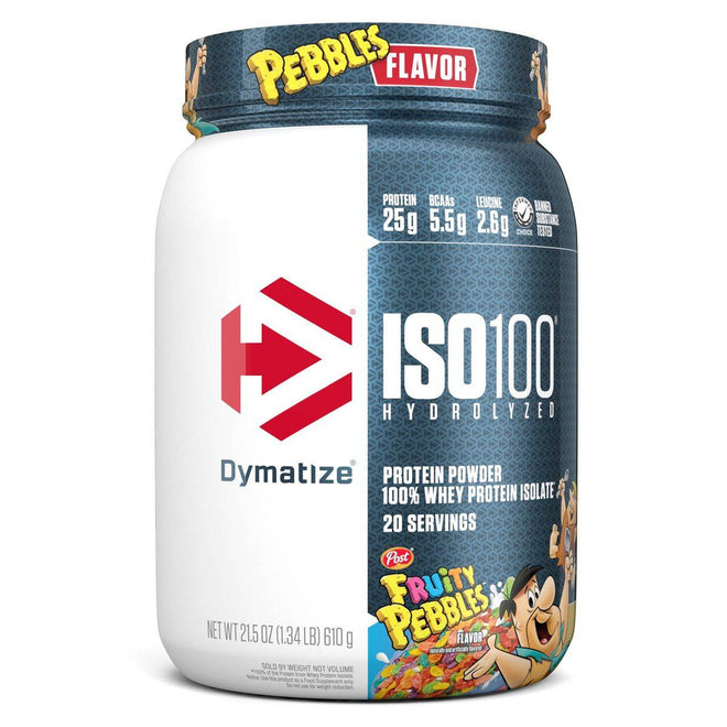 Dymatize ISO 100 Hydrolyzed 100% Whey Protein Powder Fruity Pebbles 610g