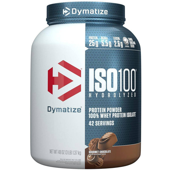 Dymatize ISO 100 Hydrolyzed 100% Whey Protein Powder Gourmet Chocolate 1.4kg