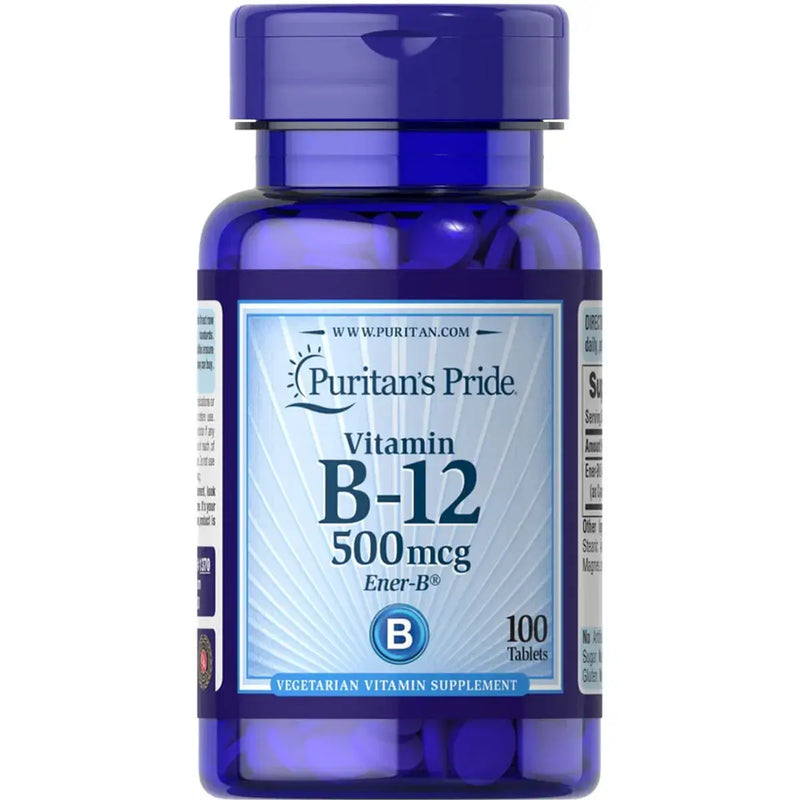 Puritans Pride Vitamin B12 500mcg 100 Tablets