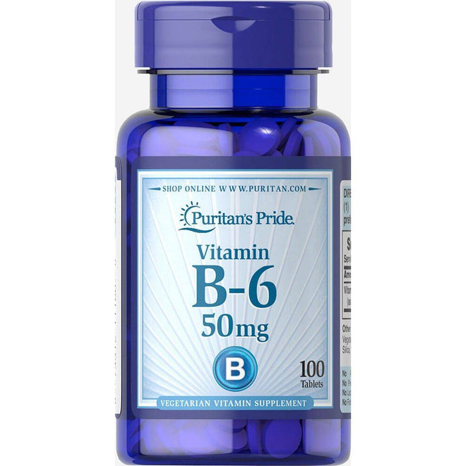 Puritans Pride Vitamin B6 50mg 100 Tablets